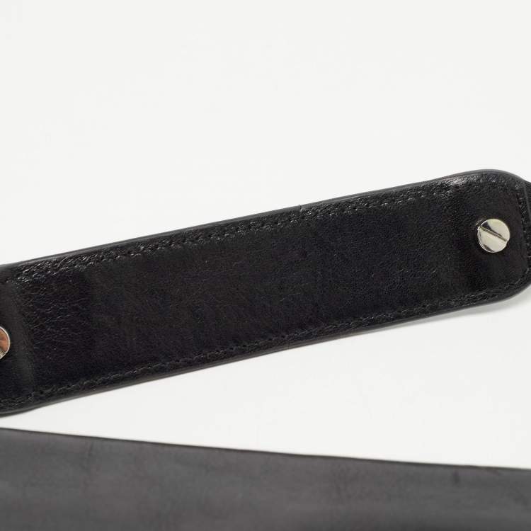 Pre Owned Tory Burch Black Leather Reva Chain Clutch