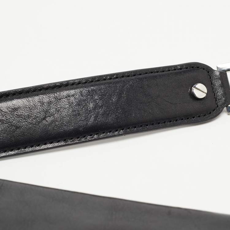 Pre Owned Tory Burch Black Leather Reva Chain Clutch