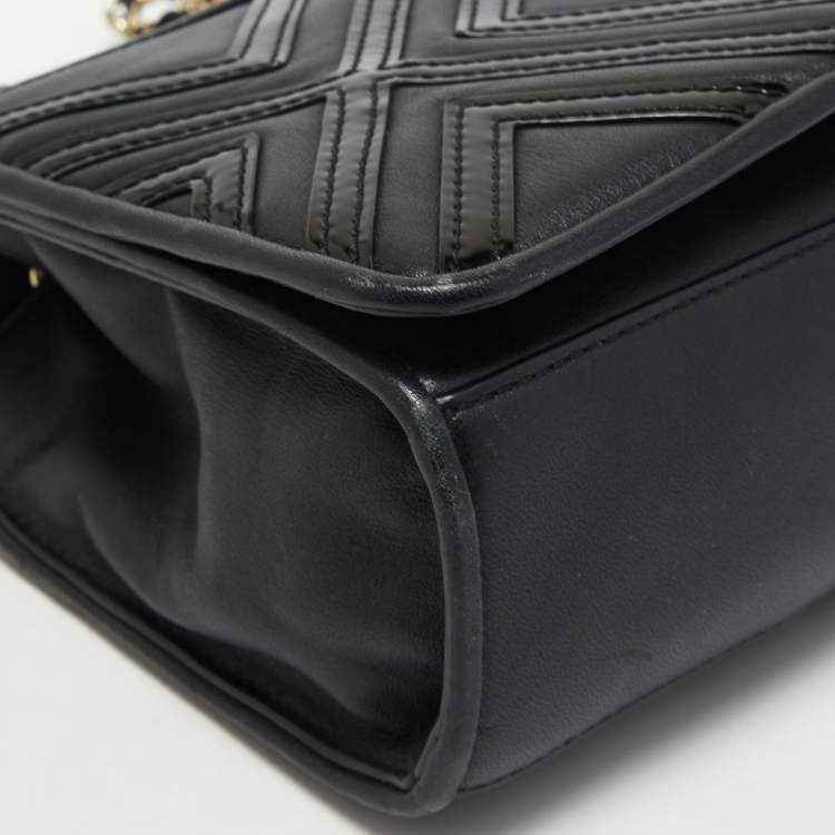 Pre Owned Tory Burch Black Leather Alexa Shoulder Bag