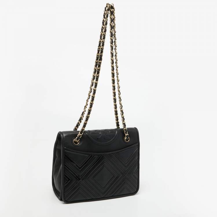 Pre Owned Tory Burch Black Leather Alexa Shoulder Bag