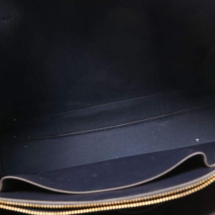 Pre Owned Tory Burch Burgundy Embroidered T Monogram Canvas and Leather Large Perry Tote