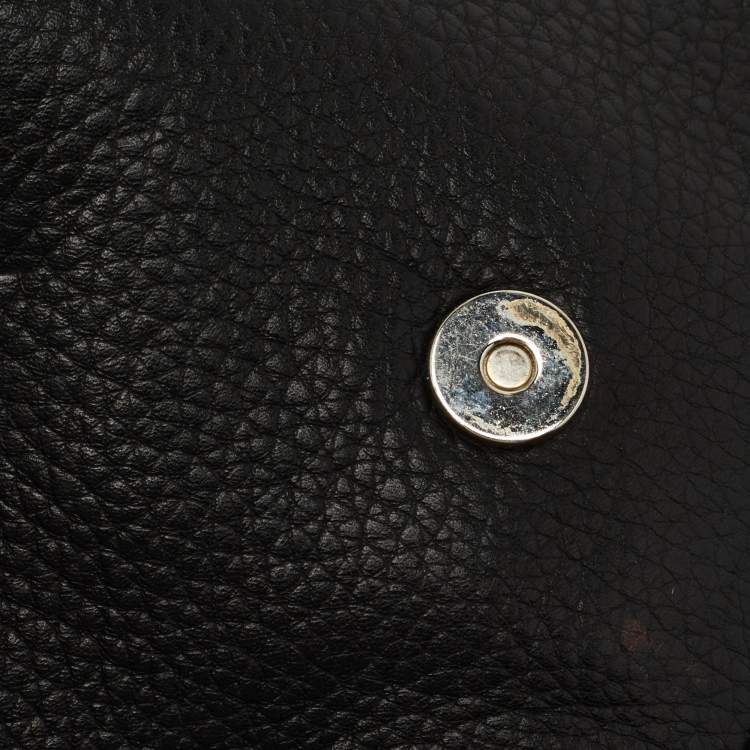 Pre Owned Tory Burch Black Leather Marion Crossbody Bag