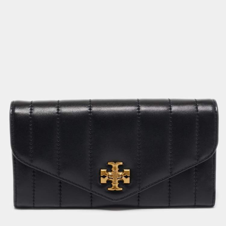 Tory Burch Black Quilted Leather Kira Envelope Wallet Tory Burch | The  Luxury Closet