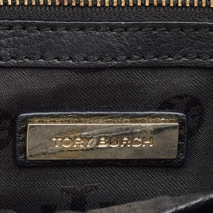 Pre Owned Tory Burch Black Leather Kira Flap Crossbody Bag