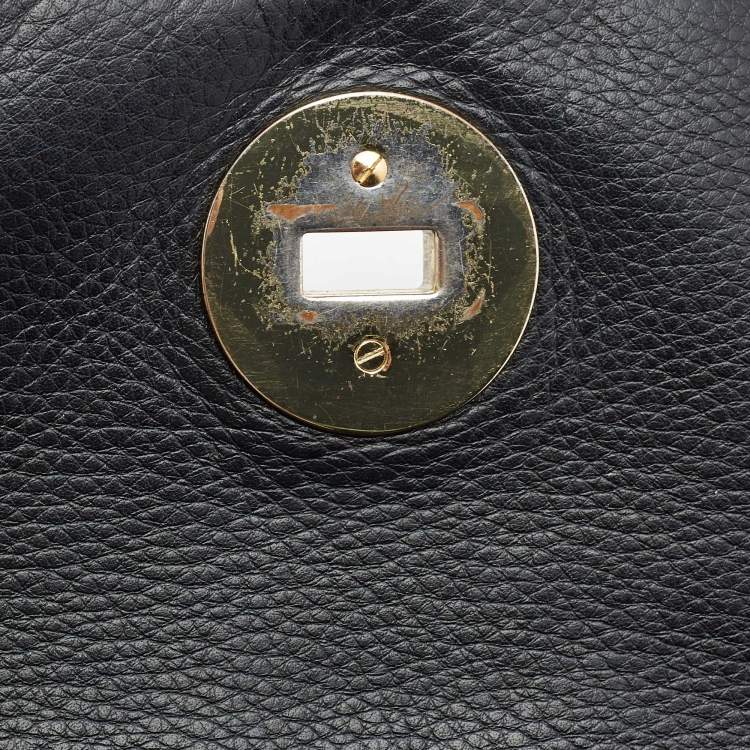 Pre Owned Tory Burch Black Leather Kira Flap Crossbody Bag
