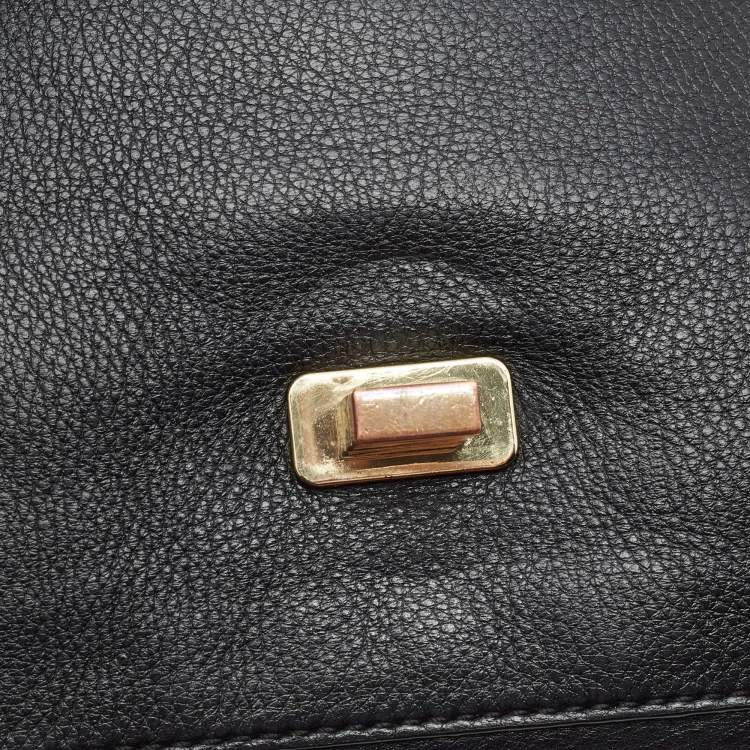 Pre Owned Tory Burch Black Leather Kira Flap Crossbody Bag
