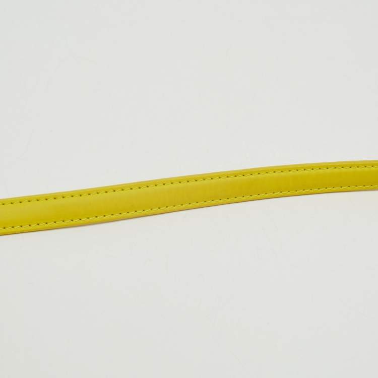 Pre Owned Tory Burch Yellow Leather Small Fleming Shoulder Bag