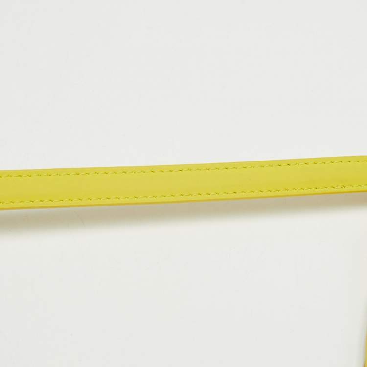 Pre Owned Tory Burch Yellow Leather Small Fleming Shoulder Bag