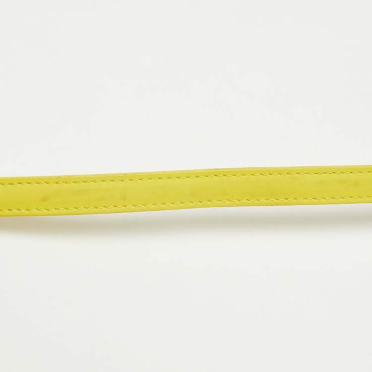 Pre Owned Tory Burch Yellow Leather Small Fleming Shoulder Bag