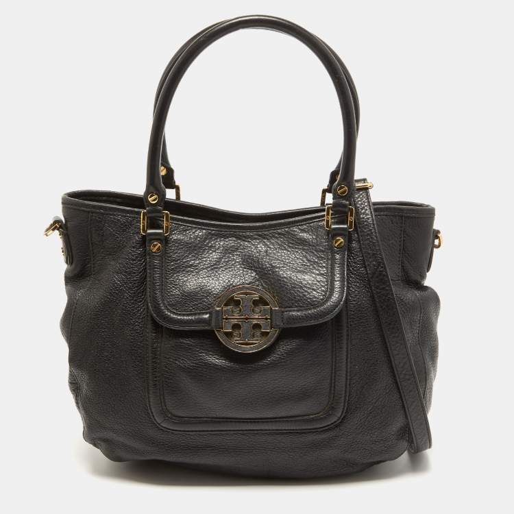 Tory Burch Black Soft Leather Amanda Hobo Tory Burch | TLC