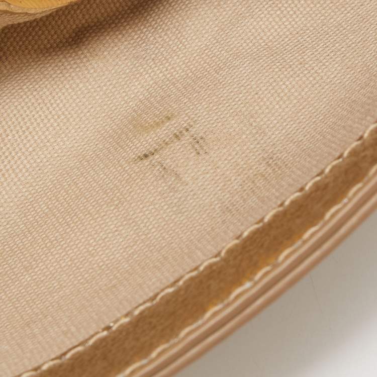 Pre Owned Tory Burch Gold Leather Chain Crossbody Bag