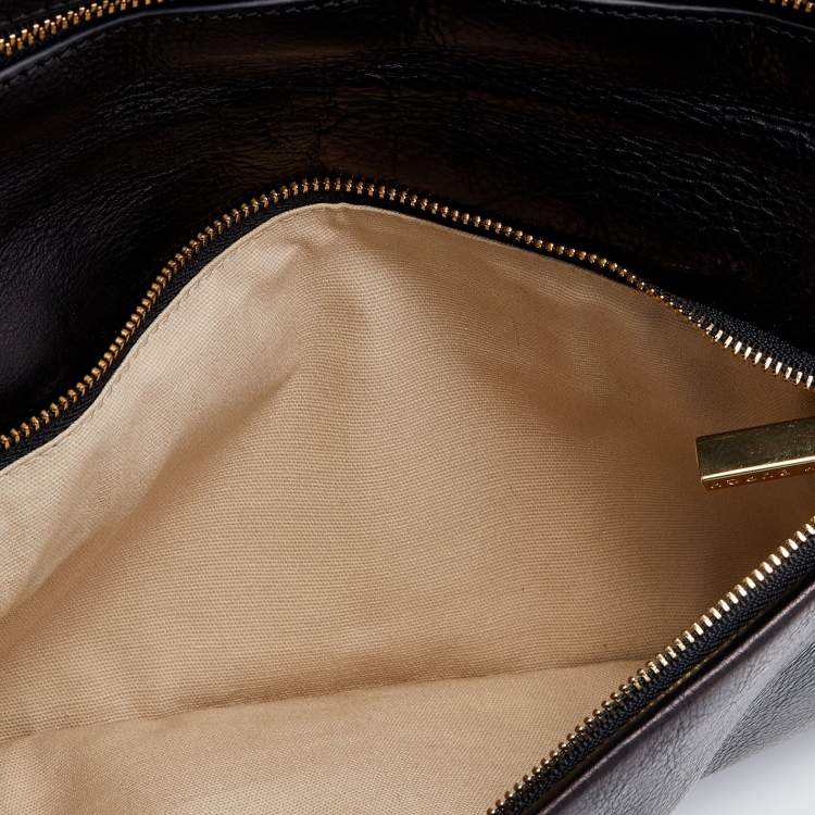 مملوكة مسبقًا Tory Burch Black Leather Reva Flap Shoulder Bag