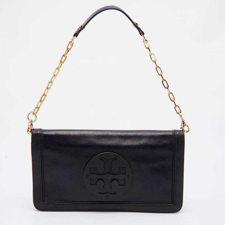 Tory Burch Black Leather Reva Flap Shoulder Bag Tory Burch | The Luxury ...