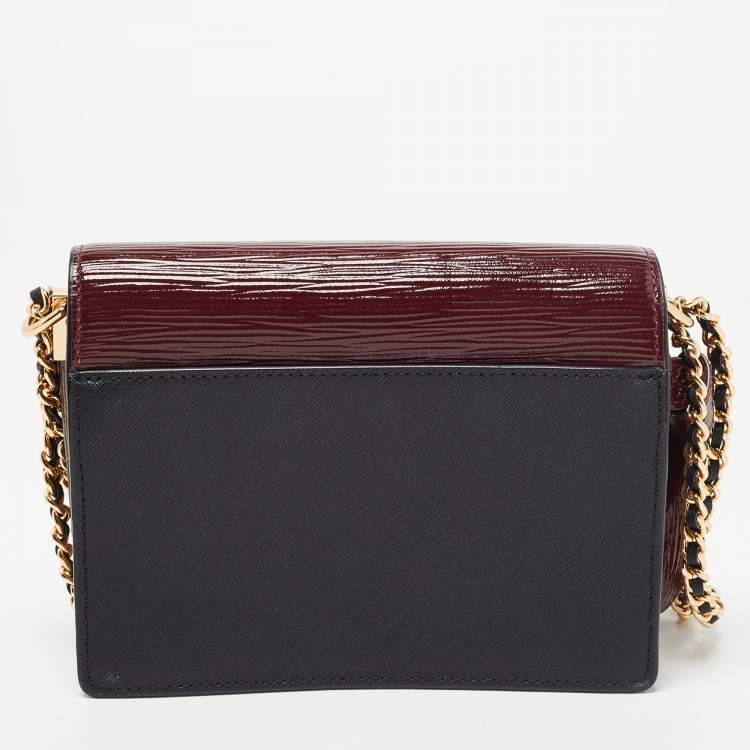 Pre Owned Tory Burch Multicolor Leather and Suede Mixed Material Robinson Shoulder Bag