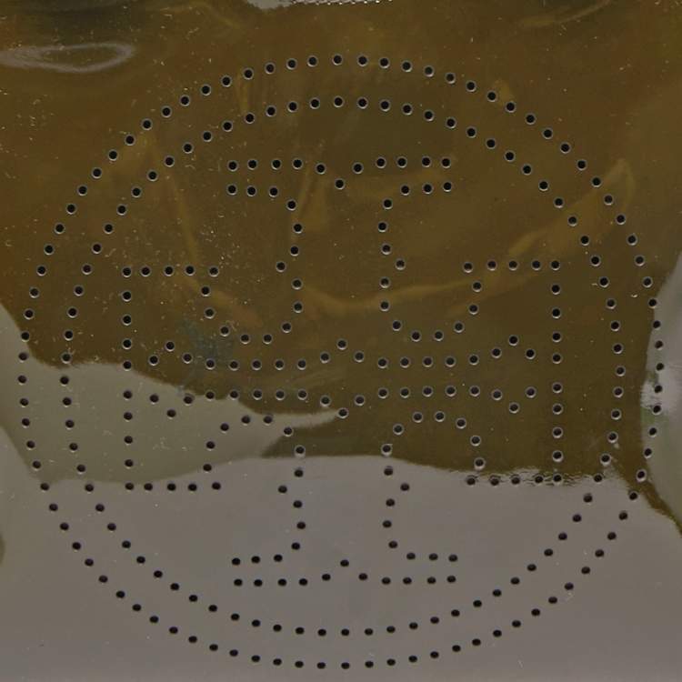 Pre Owned Tory Burch Dark Olive Green Patent Leather Perforated Tote