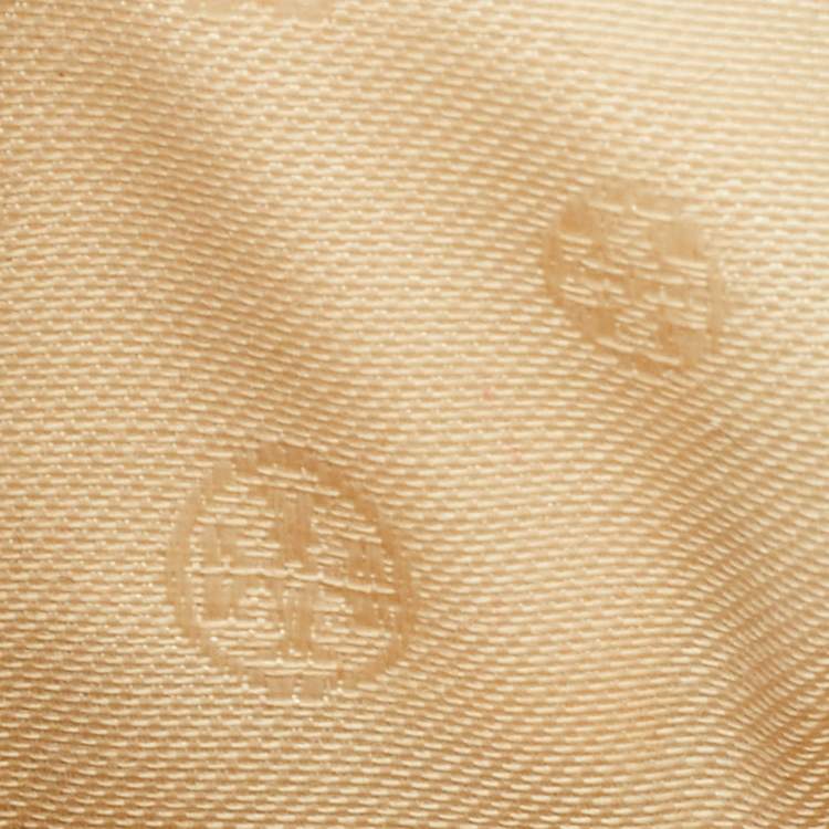 Pre Owned Tory Burch Gold Leather Mini Fleming Shoulder Bag