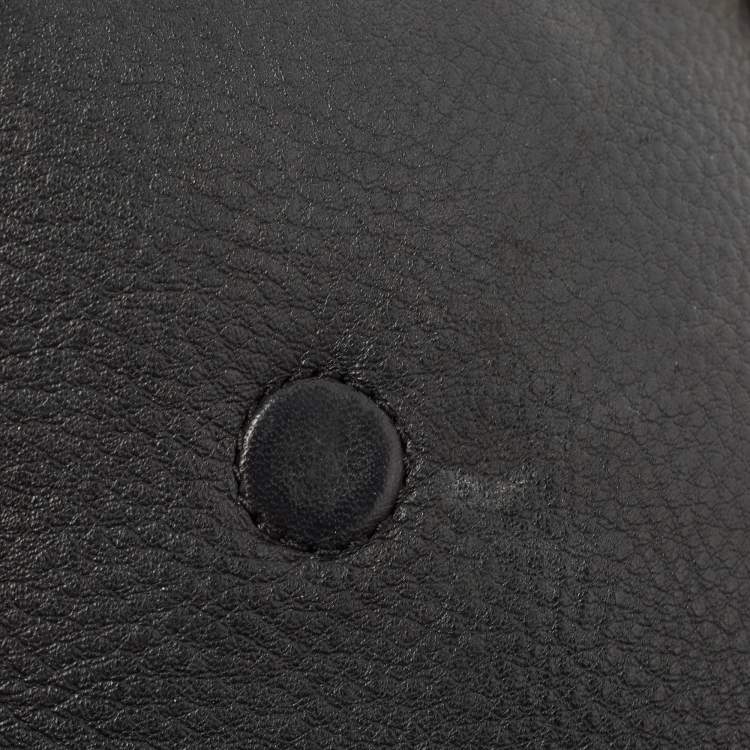 Pre Owned Tory Burch Black/Cream Leather Chelsea Shoulder Bag