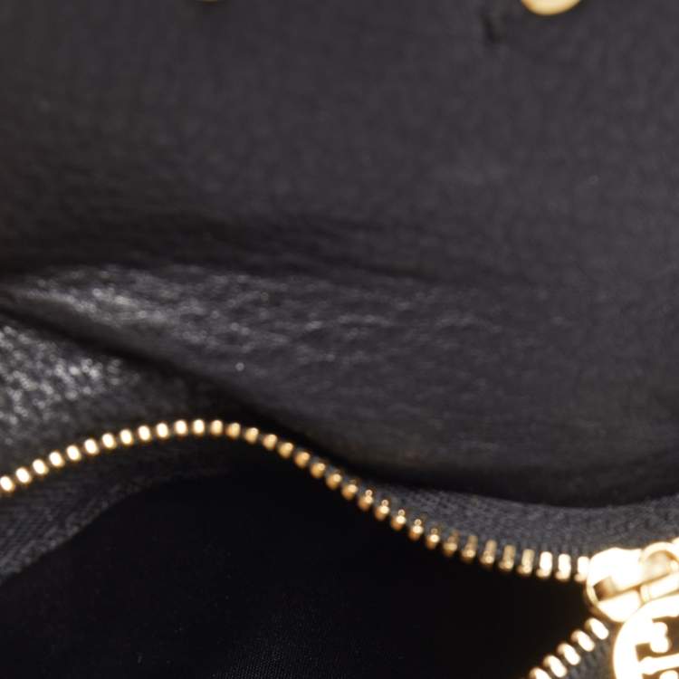 Pre Owned Tory Burch Black Leather Amanda Compact Wallet