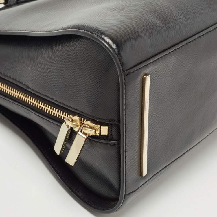 Pre Owned Tory Burch Black Leather Robinson Dome Satchel