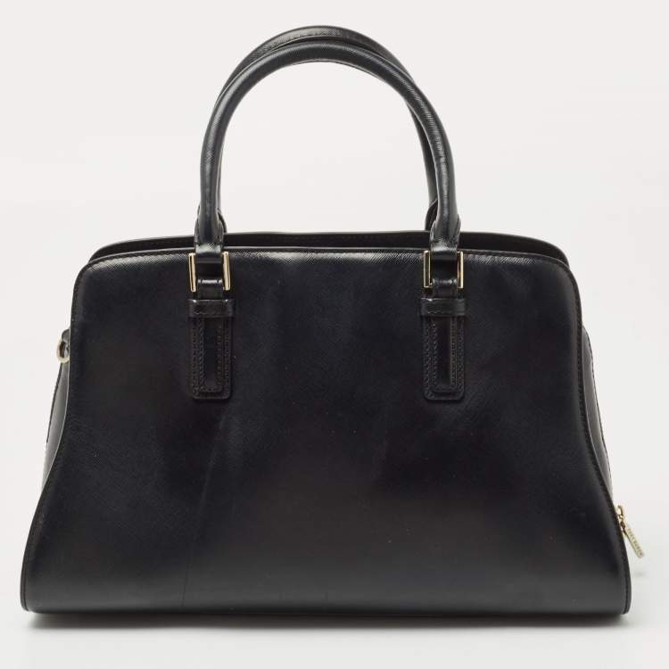 Pre Owned Tory Burch Black Leather Robinson Dome Satchel