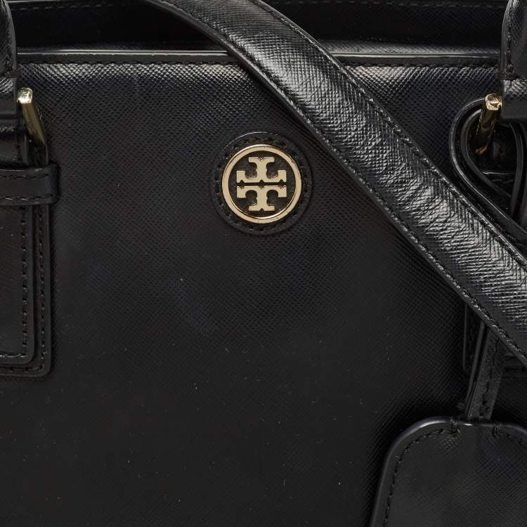 Pre Owned Tory Burch Black Leather Robinson Dome Satchel