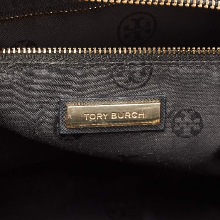 Pre Owned Tory Burch Black Leather Robinson Dome Satchel