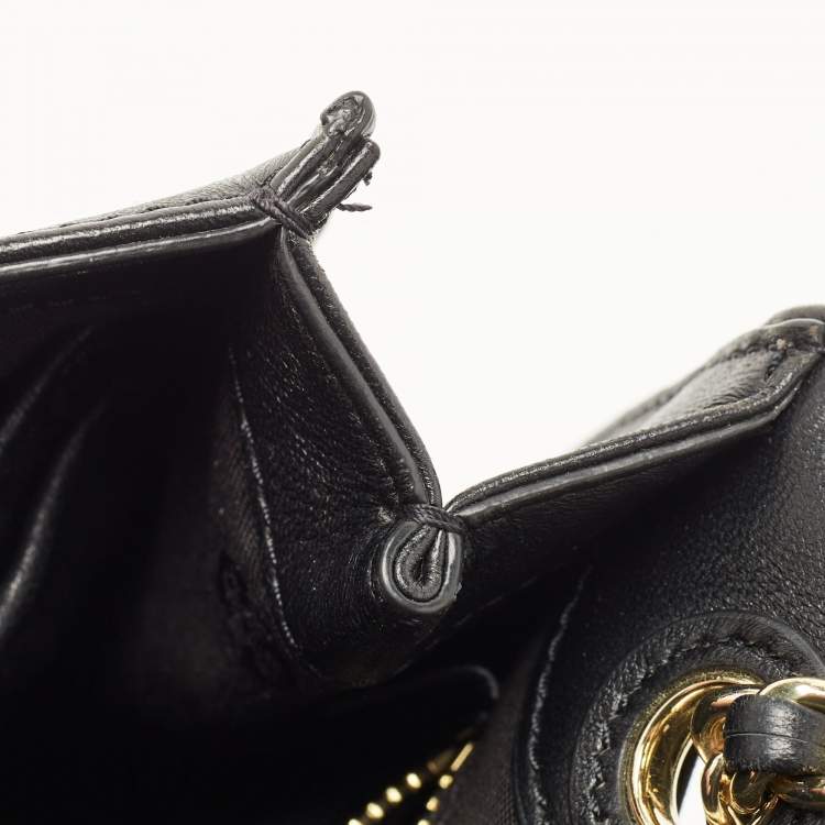 Pre Owned Tory Burch Black Quilted Leather Alexa Convertible Shoulder Bag