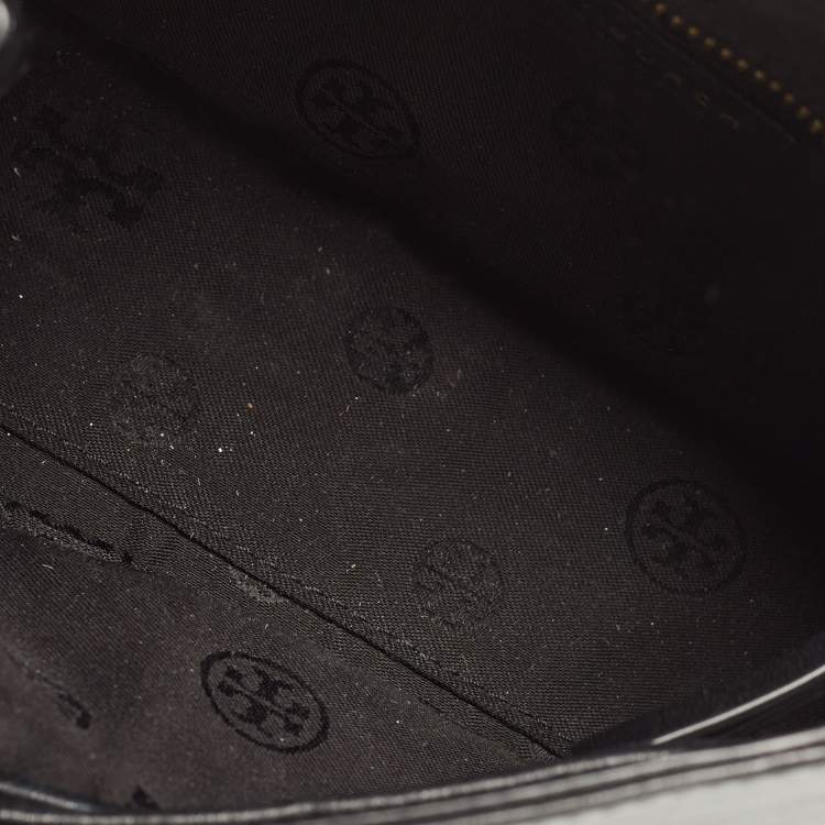 Pre Owned Tory Burch Black Quilted Leather Alexa Convertible Shoulder Bag