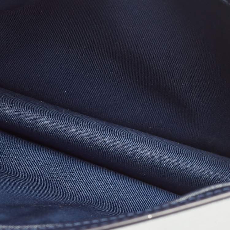 مملوكة مسبقًا Tory Burch Blue/Green Snake Embossed and Leather Parker Chain Shoulder Bag 