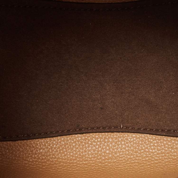 Pre Owned Tory Burch Tan Leather Small McGraw Bucket Bag