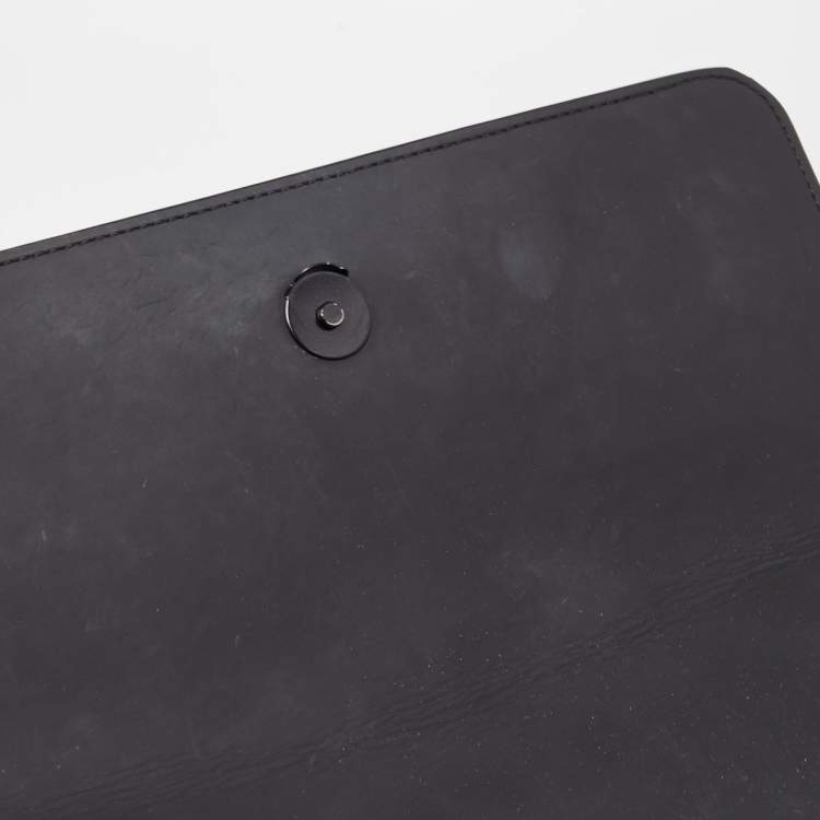 Pre Owned Tory Burch Black Leather Fleming Shoulder Bag