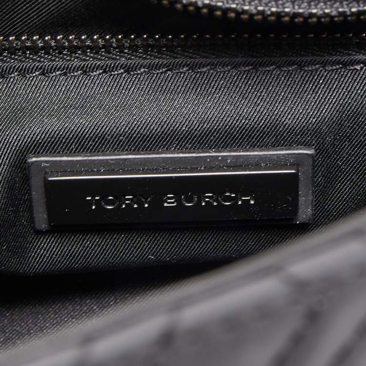 Pre Owned Tory Burch Black Leather Fleming Shoulder Bag