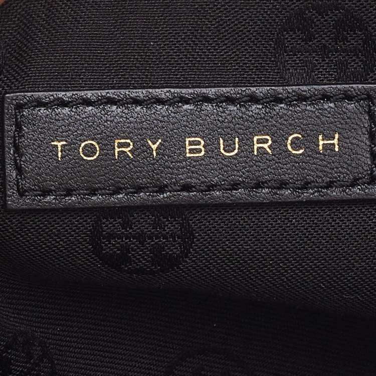 Pre Owned Tory Burch Black Quilted Leather Alexa Chain Tote