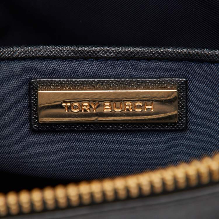 Pre Owned Tory Burch Black Leather Tote