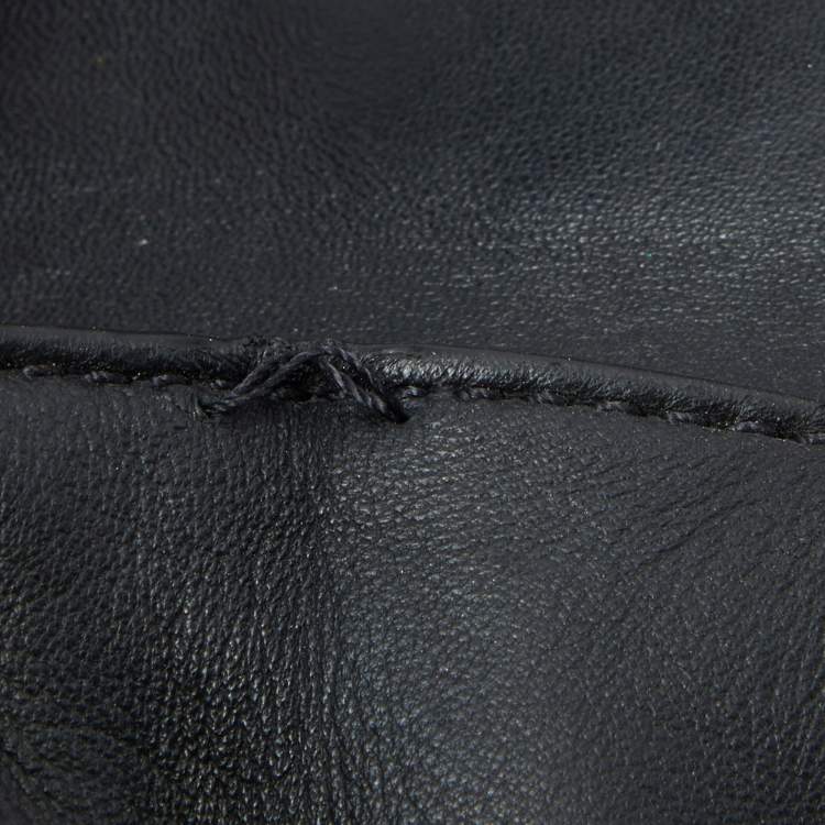 Pre Owned Tory Burch Black Leather Small Fleming Shoulder Bag