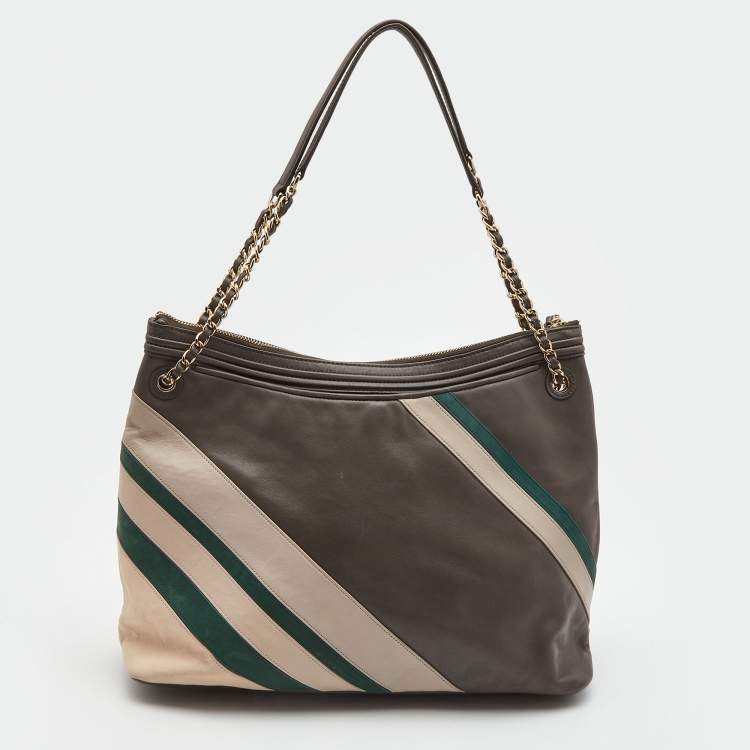 Pre Owned Tory Burch Multicolor Leather Alexa Hobo