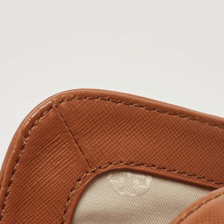 Pre Owned Tory Burch Brown Saffiano Leather Robinson Chain Shoulder Bag