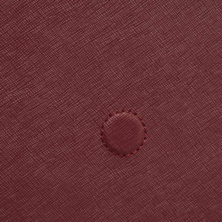 Pre Owned Tory Burch Burgundy Leather Robinson Convertible Shoulder Bag