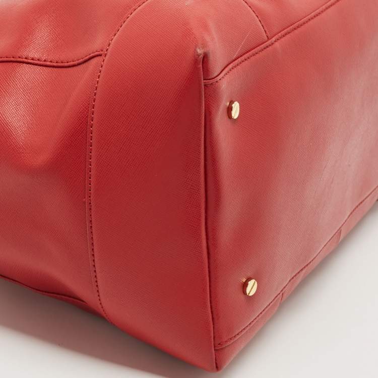 Pre Owned Tory Burch Red Leather Robinson Middy Satchel 