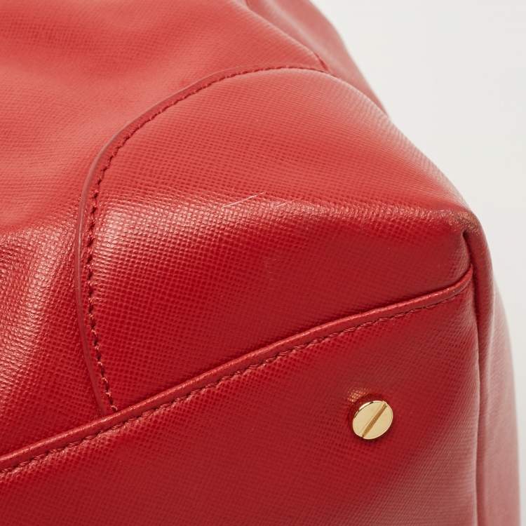 Pre Owned Tory Burch Red Leather Robinson Middy Satchel 