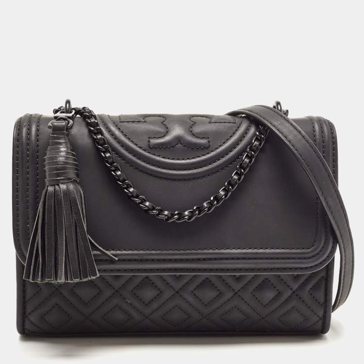 Tory burch fleming hot sale black matte