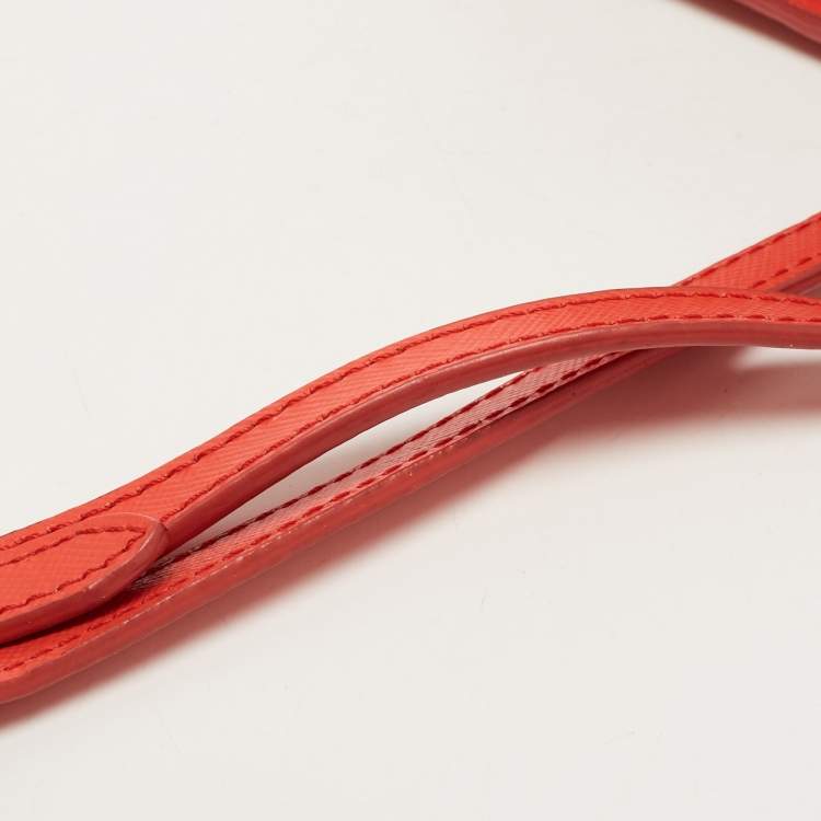 Pre Owned Tory Burch Red Saffinao Leather Mini Robinson Crossbody Bag