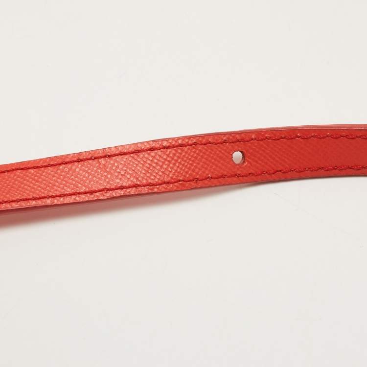 Pre Owned Tory Burch Red Saffinao Leather Mini Robinson Crossbody Bag