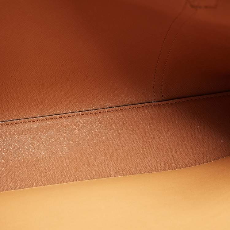 Pre Owned Tory Burch Black Leather Triple Compartment Perry Tote