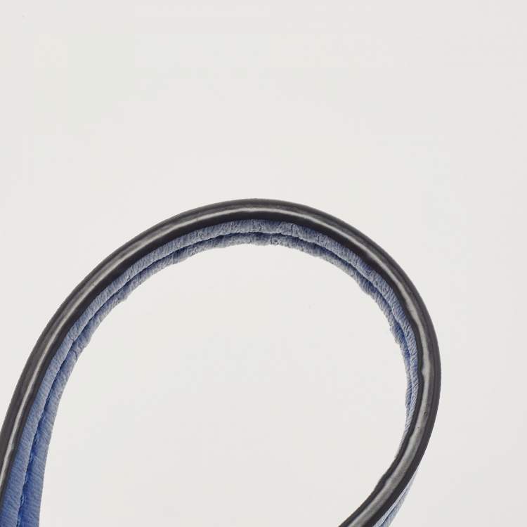 Pre Owned Tory Burch Blue Leather Robinson Convertible Shoulder Bag