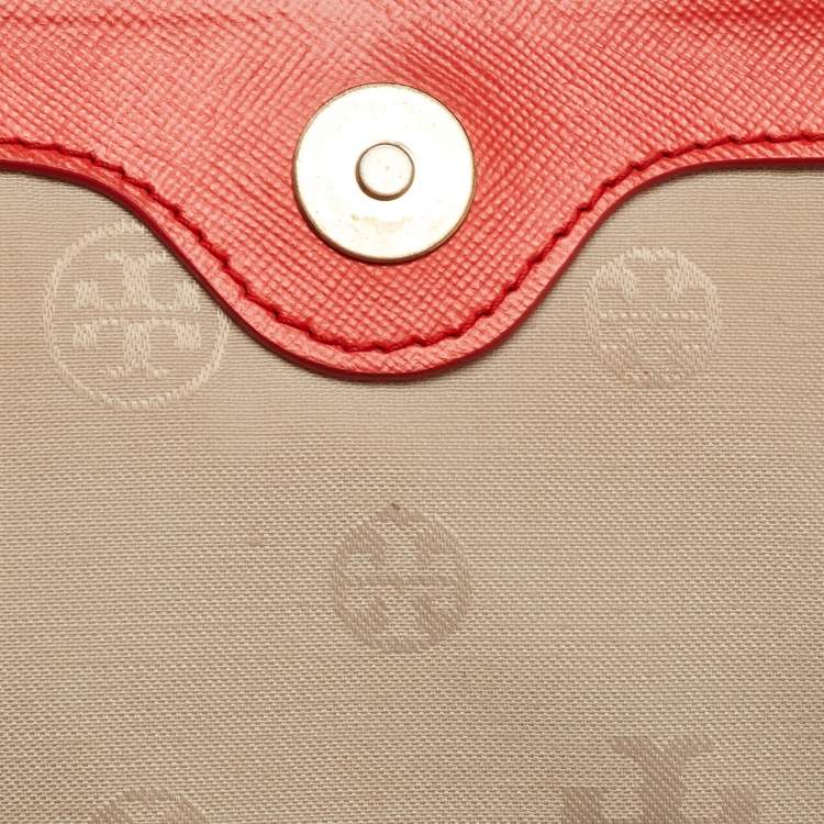 Pre Owned Tory Burch Orange Patent and Leather Mini Robinson Crossbody Bag