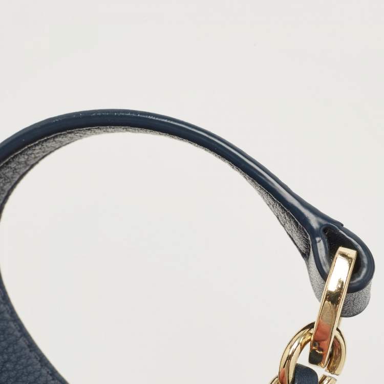 Pre Owned Tory Burch Navy Blue Quilted Leather Bryant Shoulder Bag