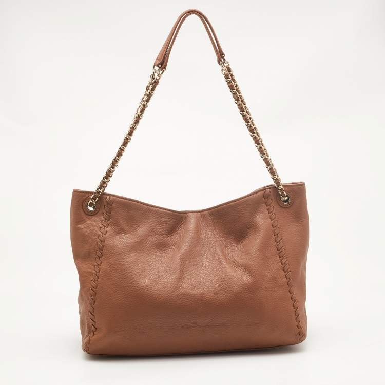 Pre Owned Tory Burch Brown Leather Marion Tote