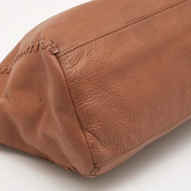 Pre Owned Tory Burch Brown Leather Marion Tote