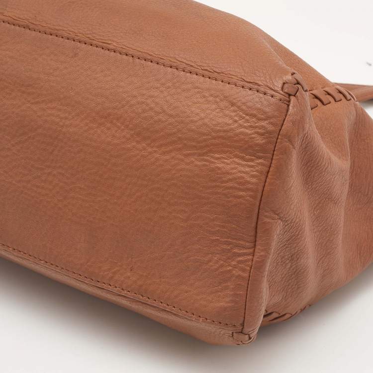 Pre Owned Tory Burch Brown Leather Marion Tote